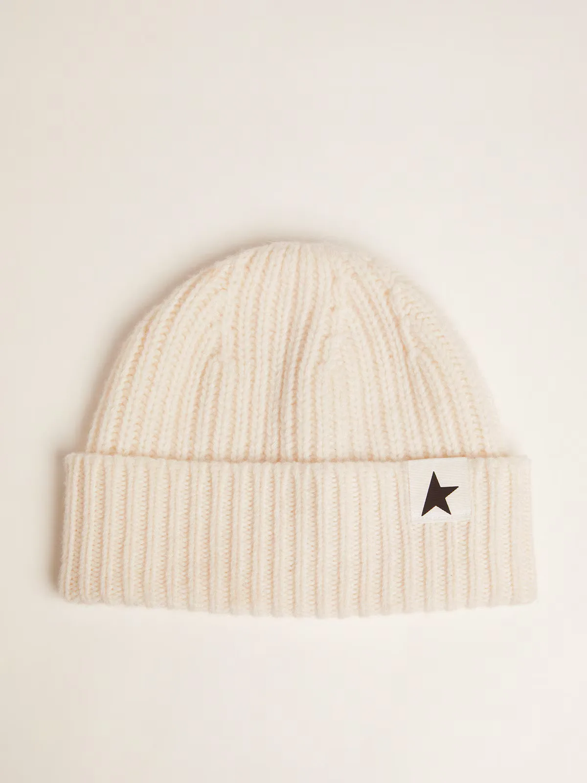 Wool Beanie with Black Star by Golden Goose