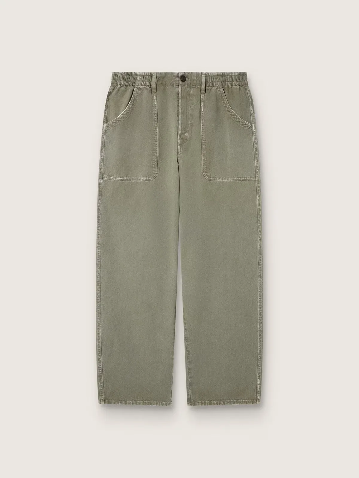 Cargo Pants in Smoky Green Cotton Twill by Golden Goose