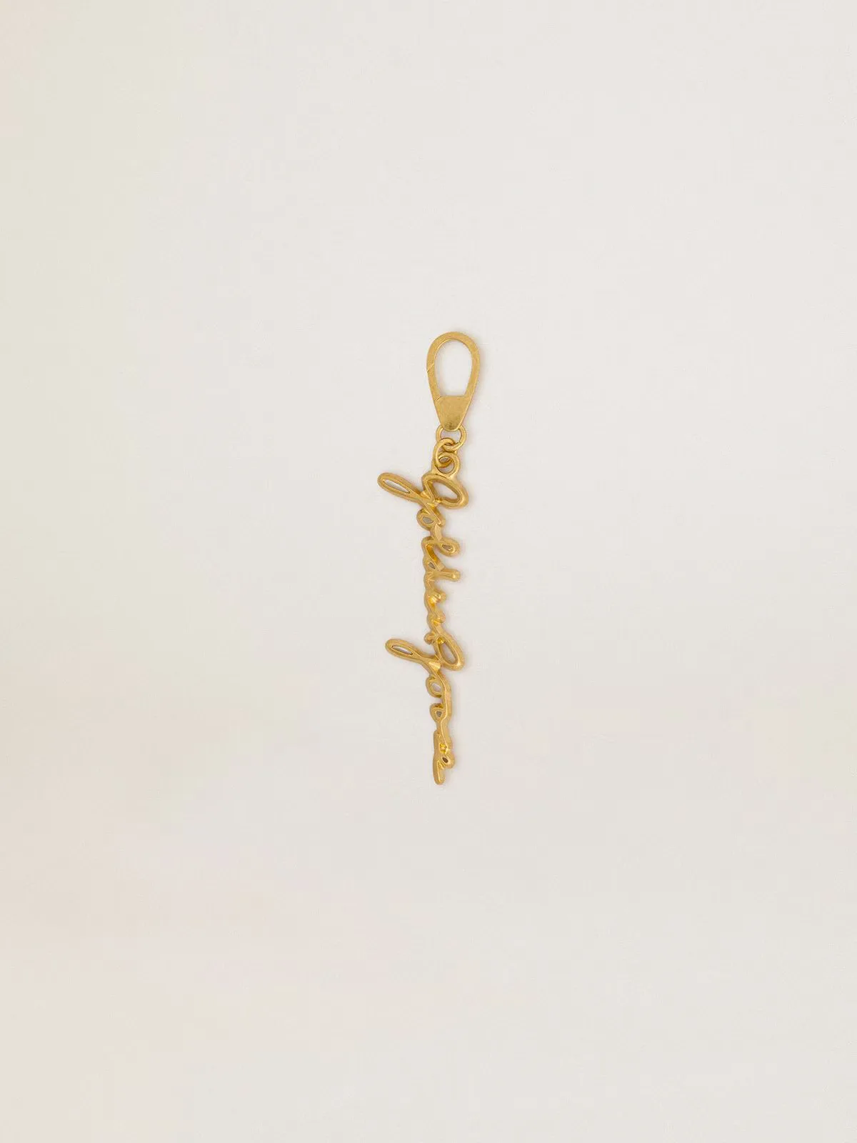 Gold-Colored Brass Charm with Golden Goose Signature by Golden Goose