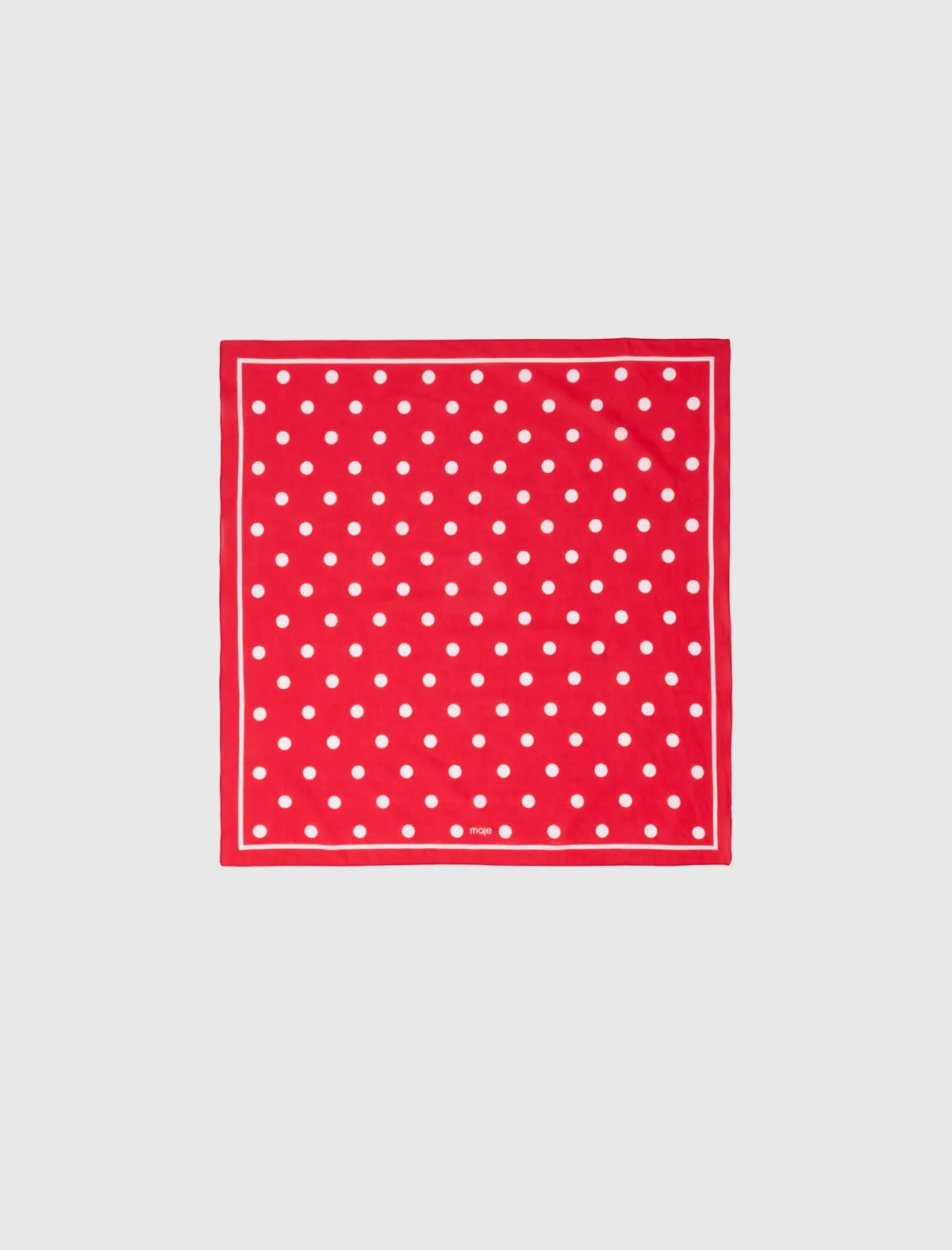 Polka Dot Cotton Bandana by Maje