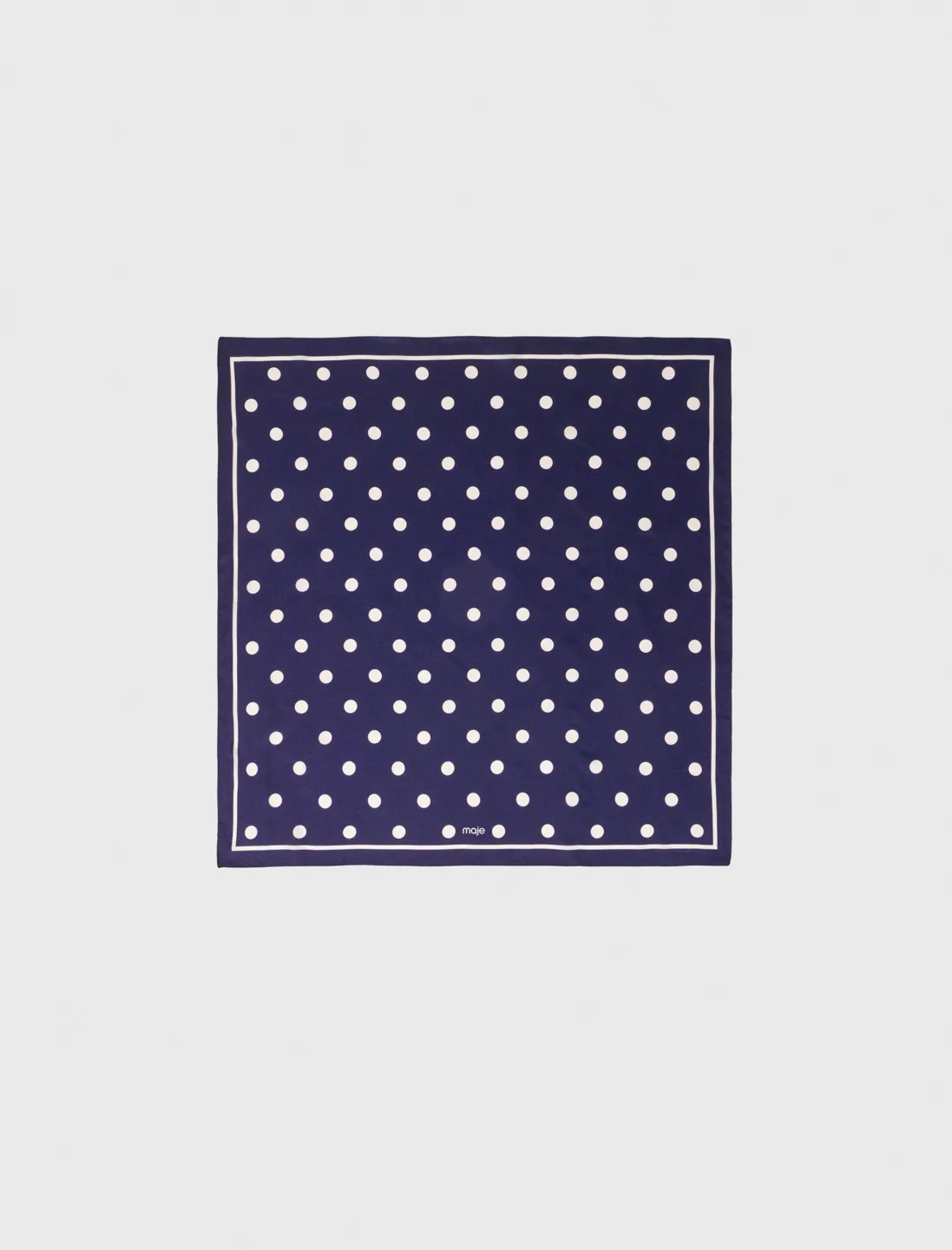 Silk Polka Dot Bandana by Maje