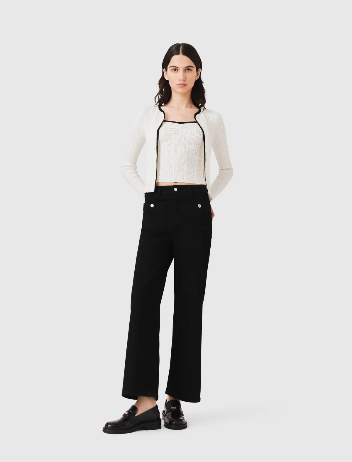 Pointelle Knit Twinset by Maje