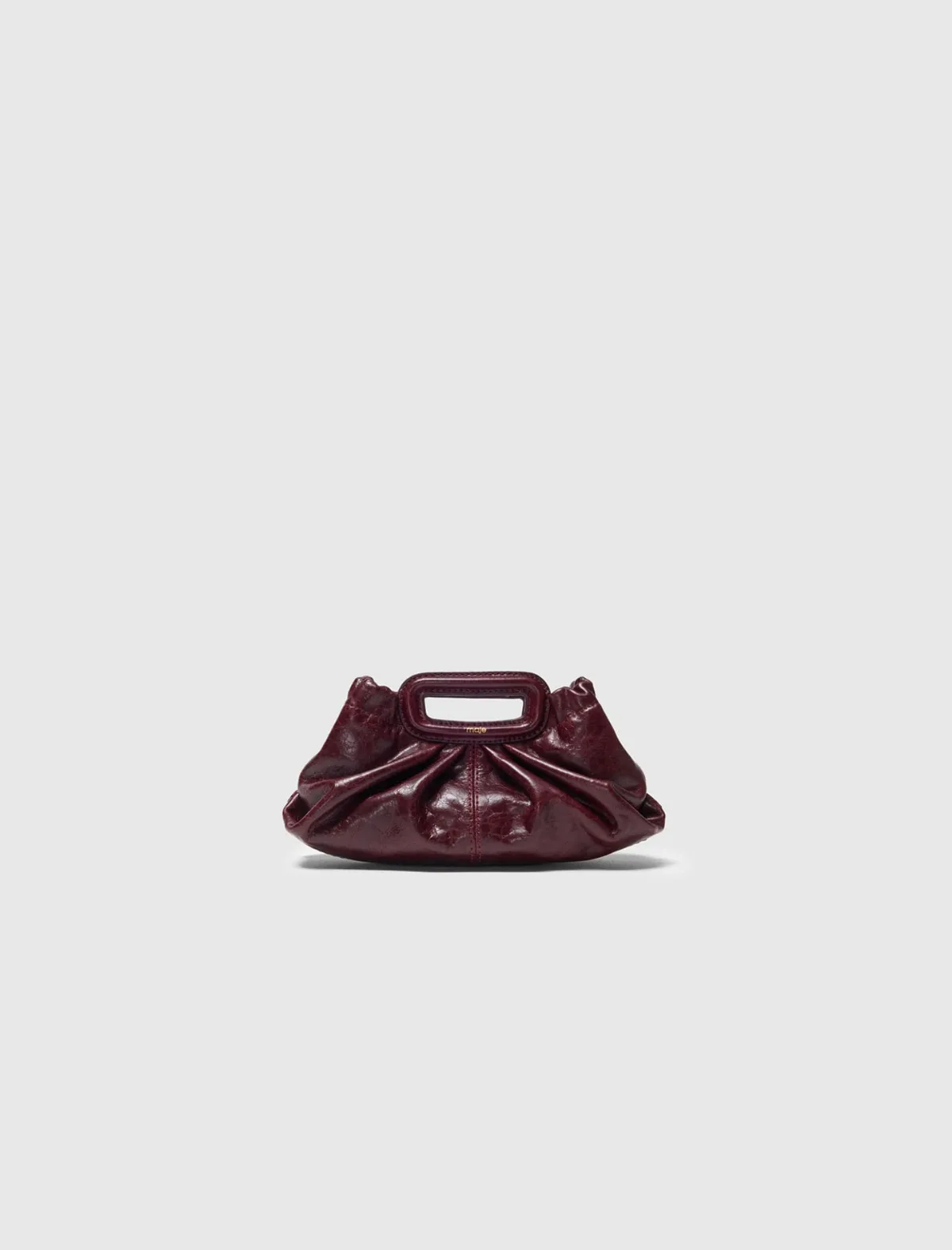 Milpli Mini Crackled Leather Clutch by Maje