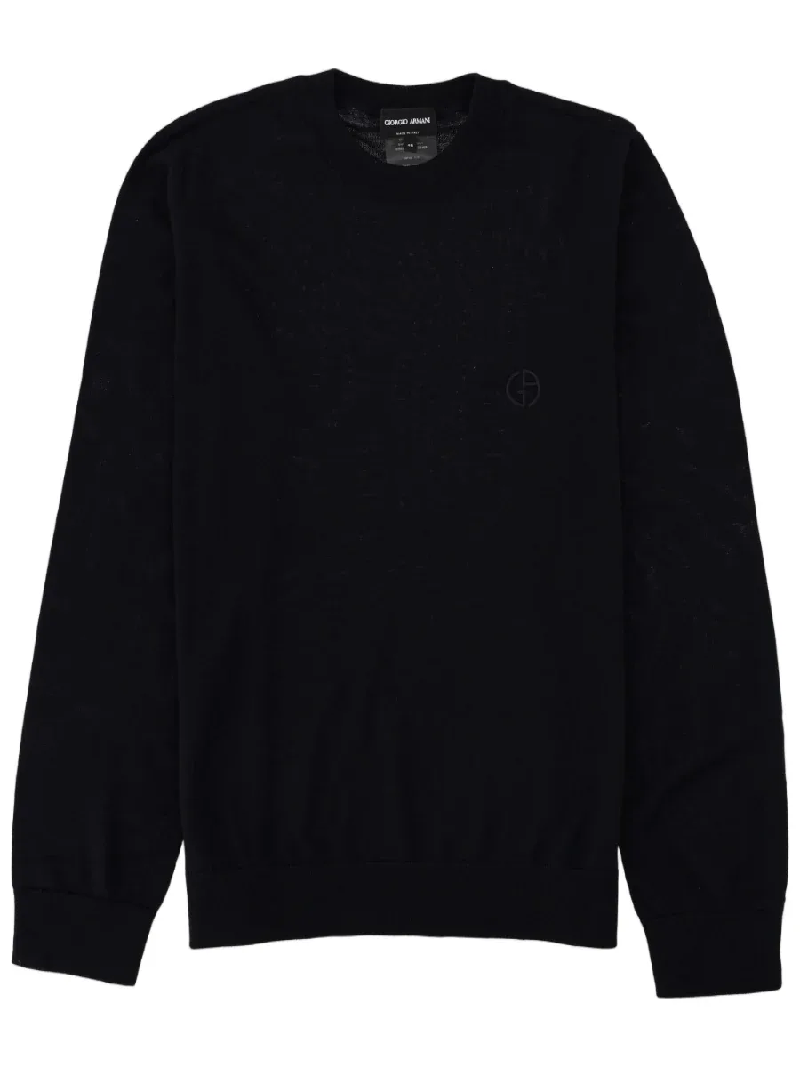 Finely Knit Virgin Wool Sweater by Giorgio Armani