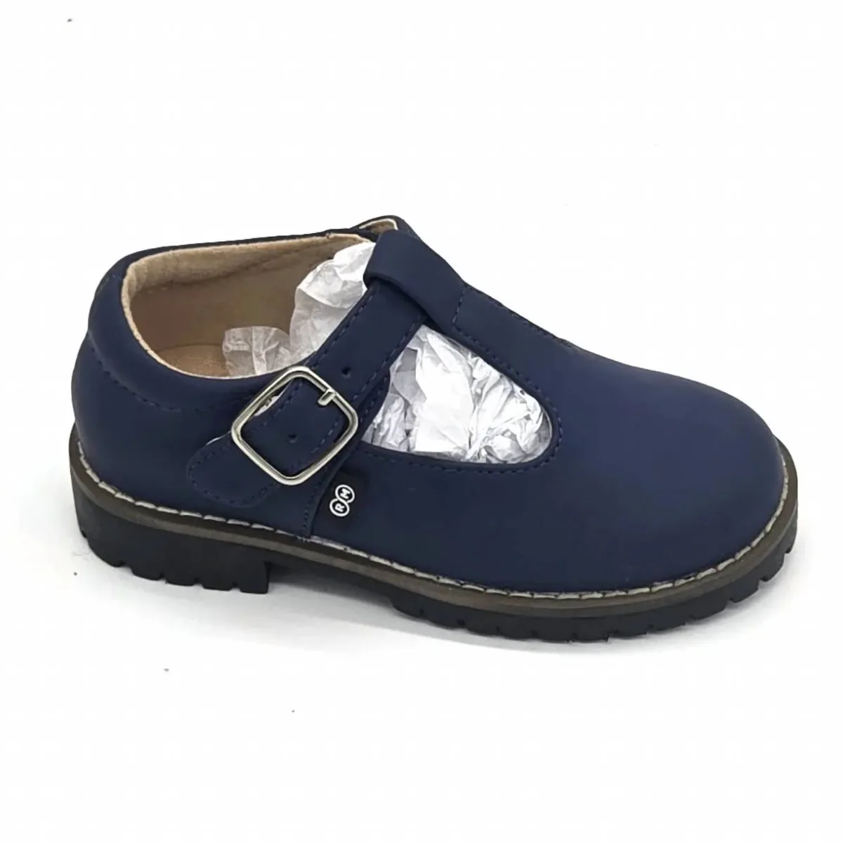 Karla T-Strap Shoe Shoes in Blue Gum Leather by Ralph Miguel