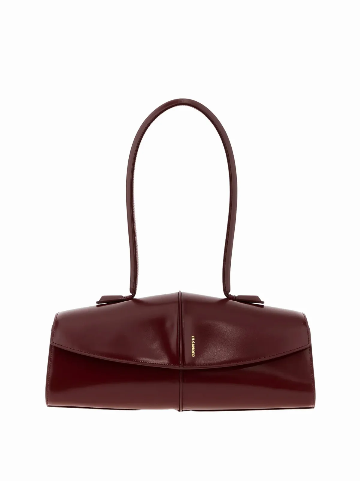 Flap Glossy Leather Shoulder Bag
