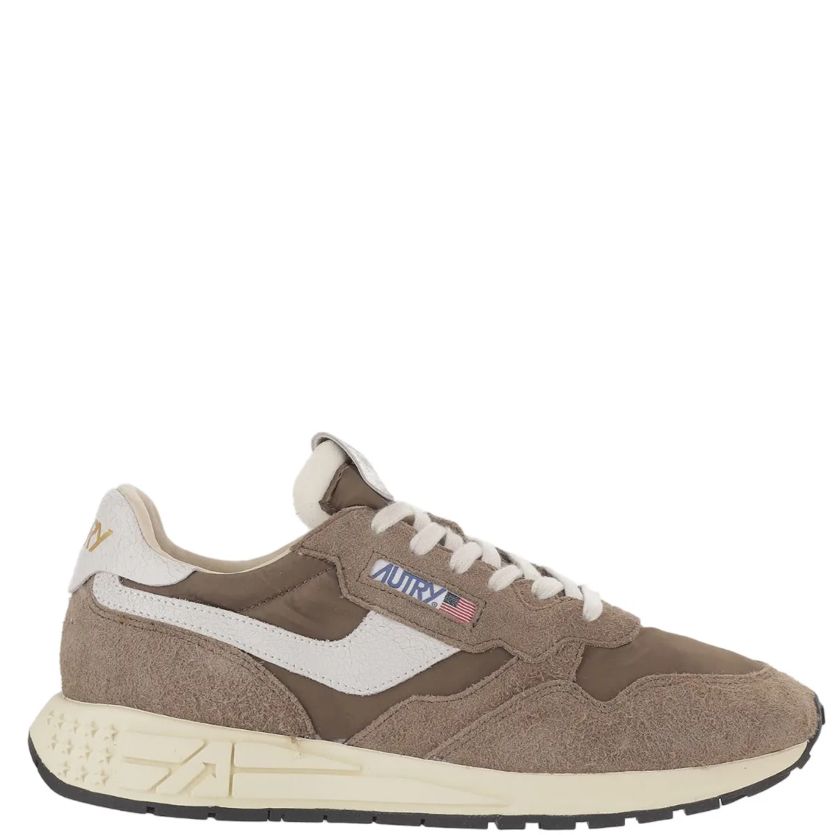 Leather Blend Sneakers with Round Toe by Autry