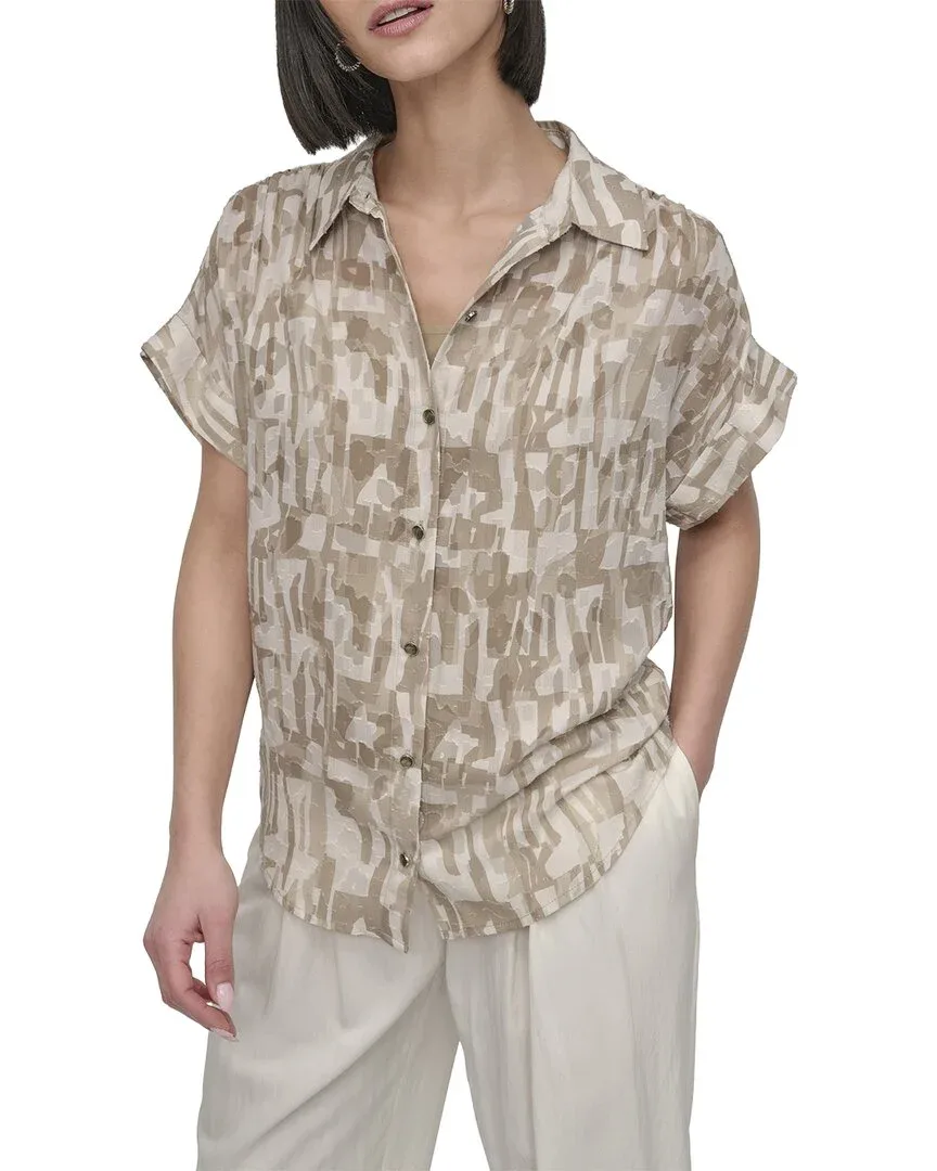Short Sleeve Button Top