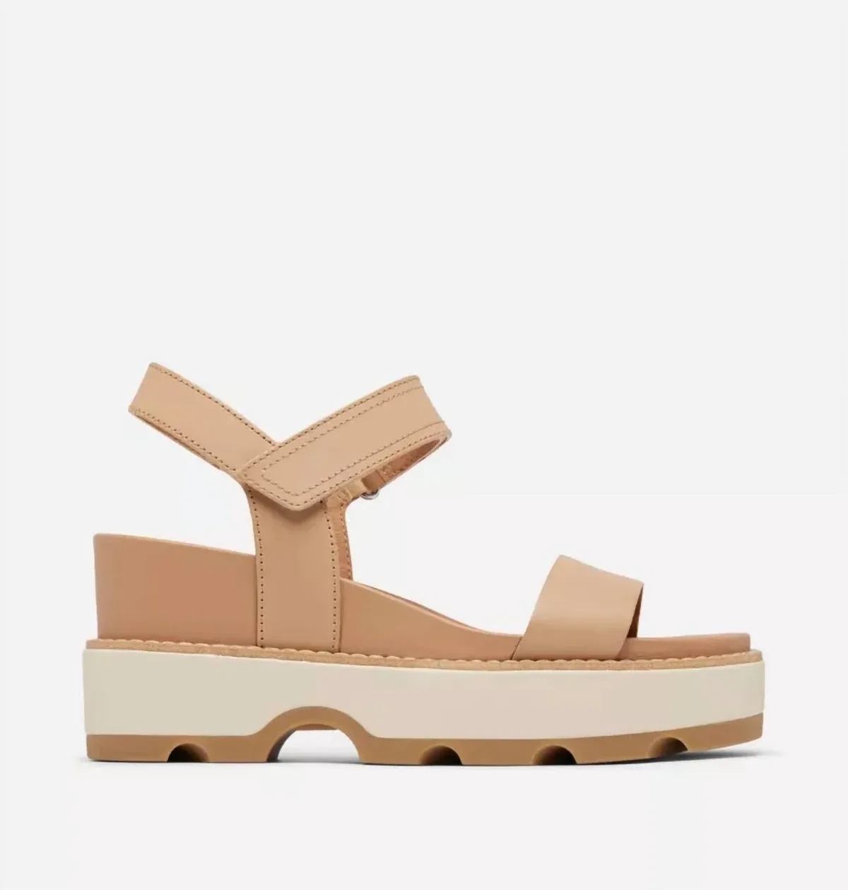 Joanie IV Sandal Wedge in Honest Beige by Sorel