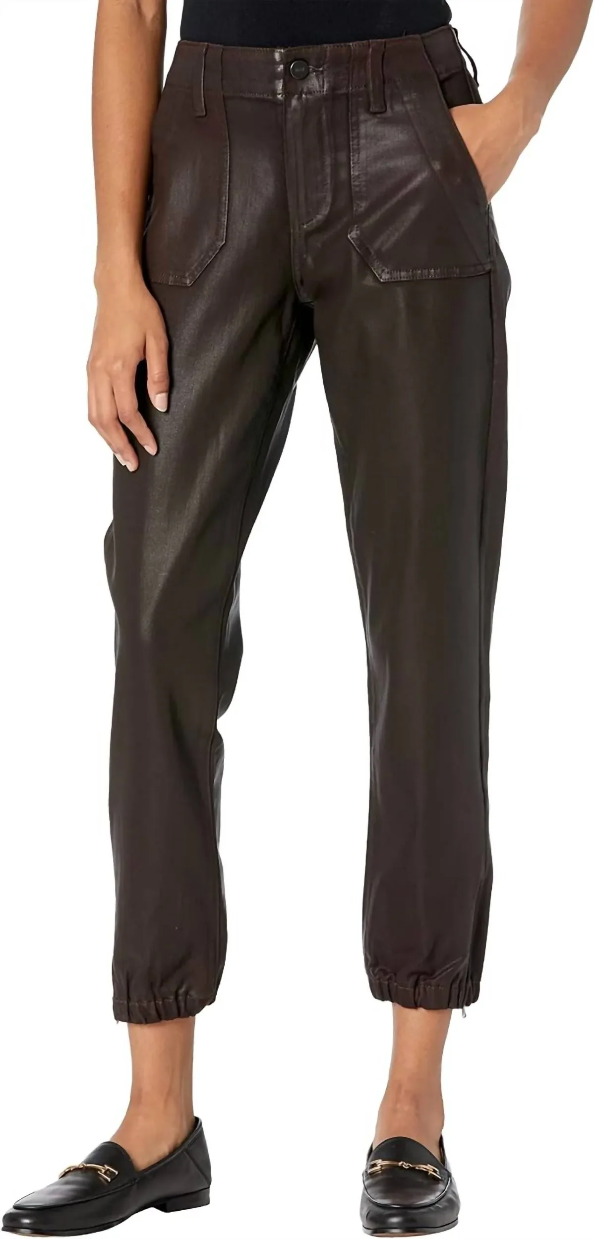 Mayslie Weekender Jogger in Chicory Coffee Luxe Coating by Paige