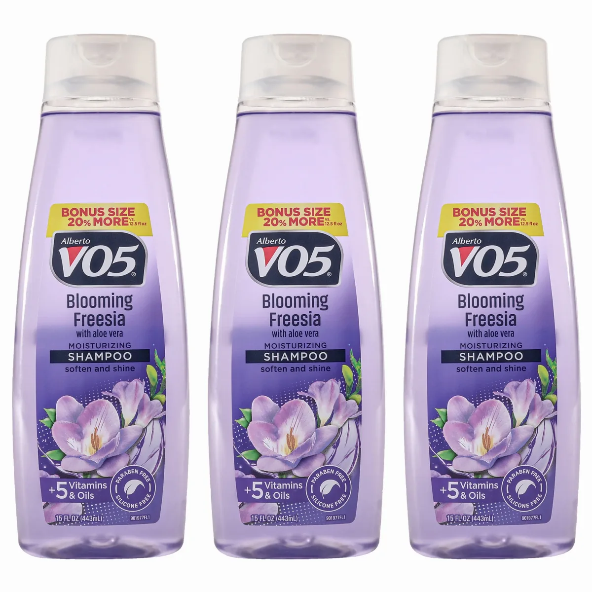 Moisturizing Blooming Freesia Shampoo - Pack of 3 by Alberto VO5