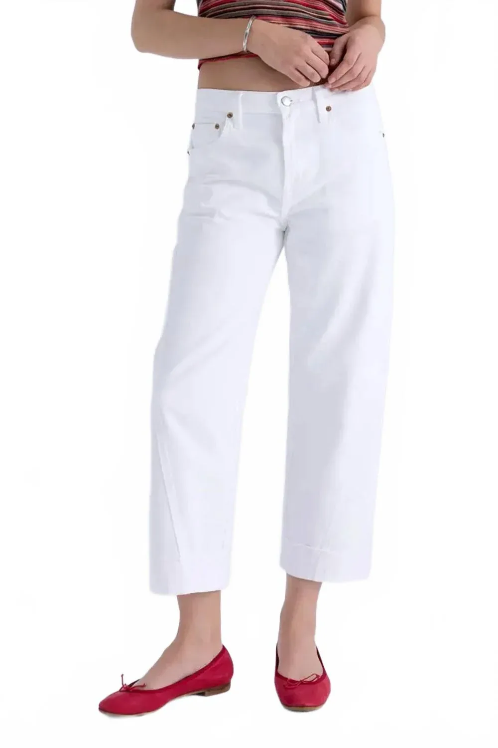Kacey Mid Rise Cuffed Boyfriend Jeans by PISTOLA