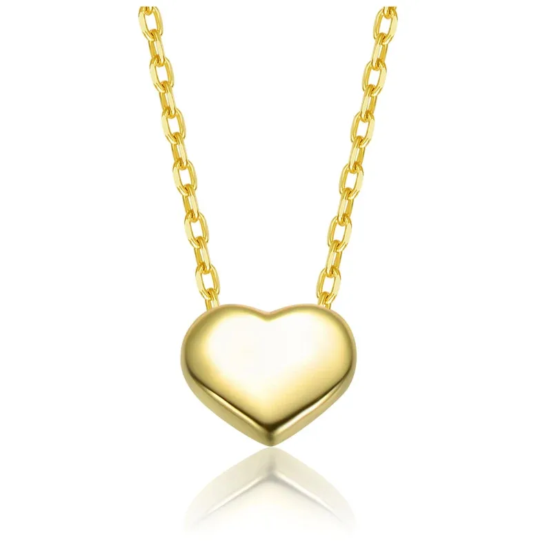 14K Gold Plated Heart Pendant Necklace by GiGiGirl