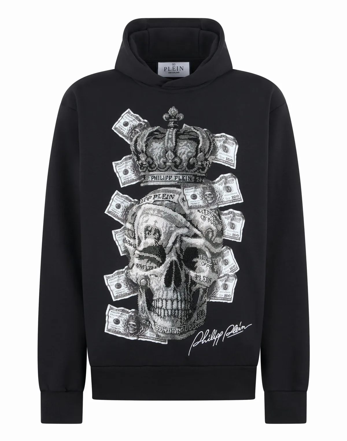 Hoodie Dollar Skull Stones by PHILIPP PLEIN