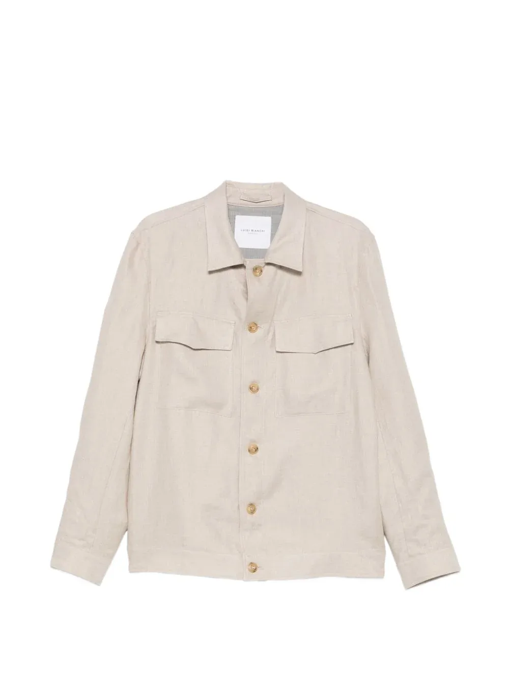 Brando Textured Flap Overshirt by LUIGI BIANCHI