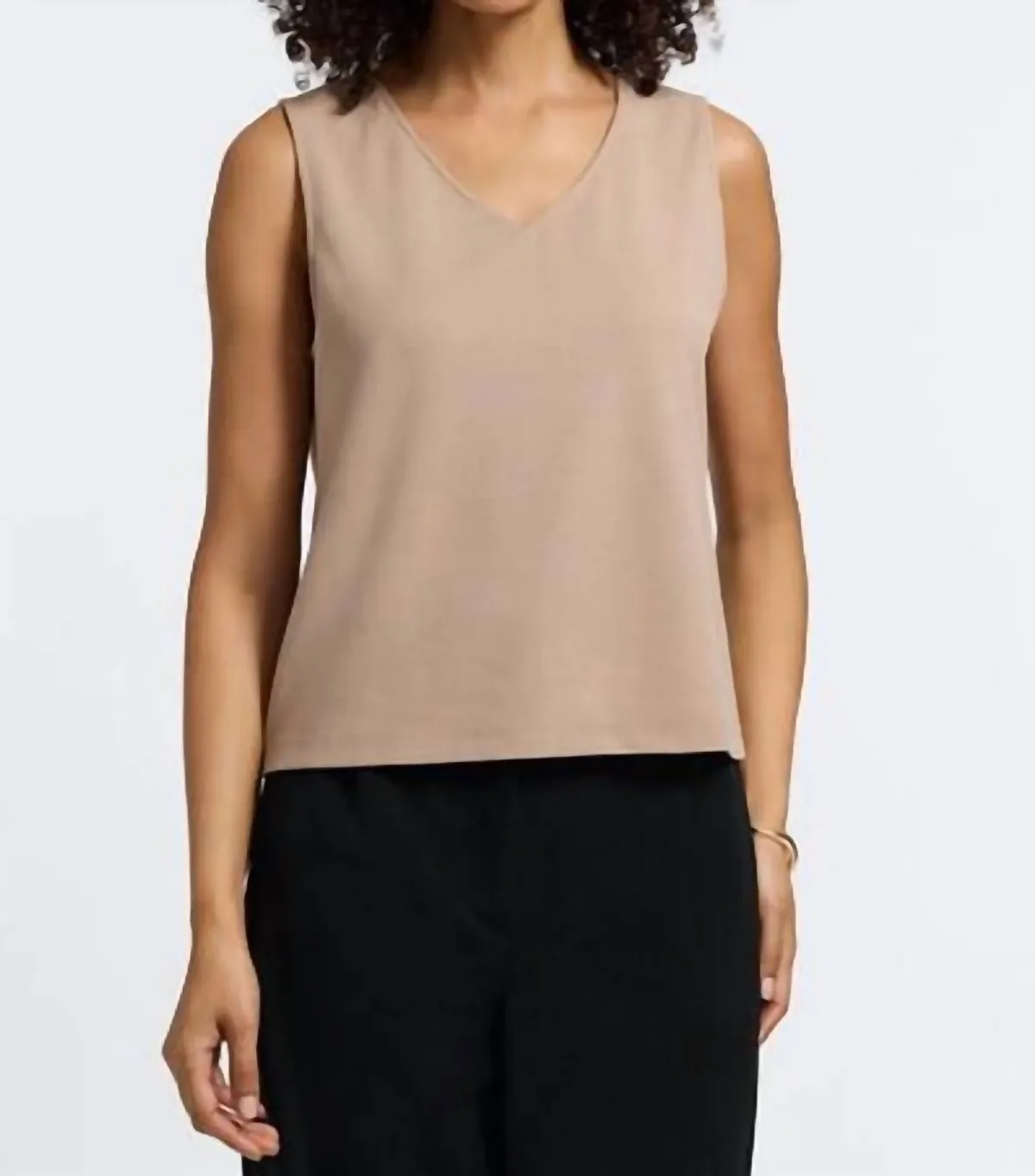 Callie Knit Crepe Reversible Sleeveless Tank Top
