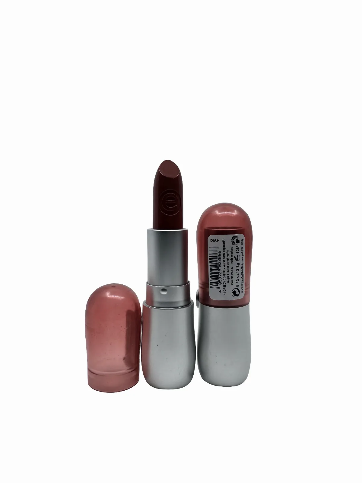 Velvet Matte Lipstick 10 Greedy Coffee 0.13 oz Set of 2 by Essence