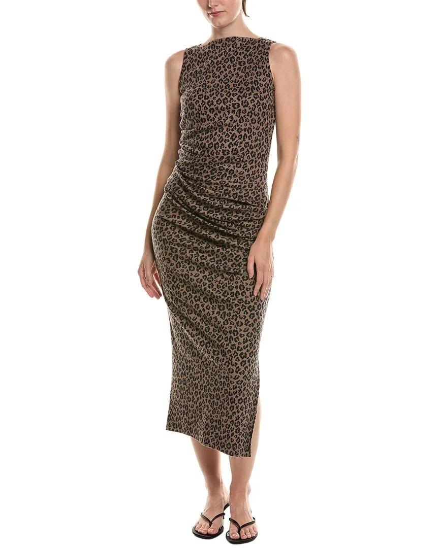 Reign Knife Neck Midi Pleated Dress