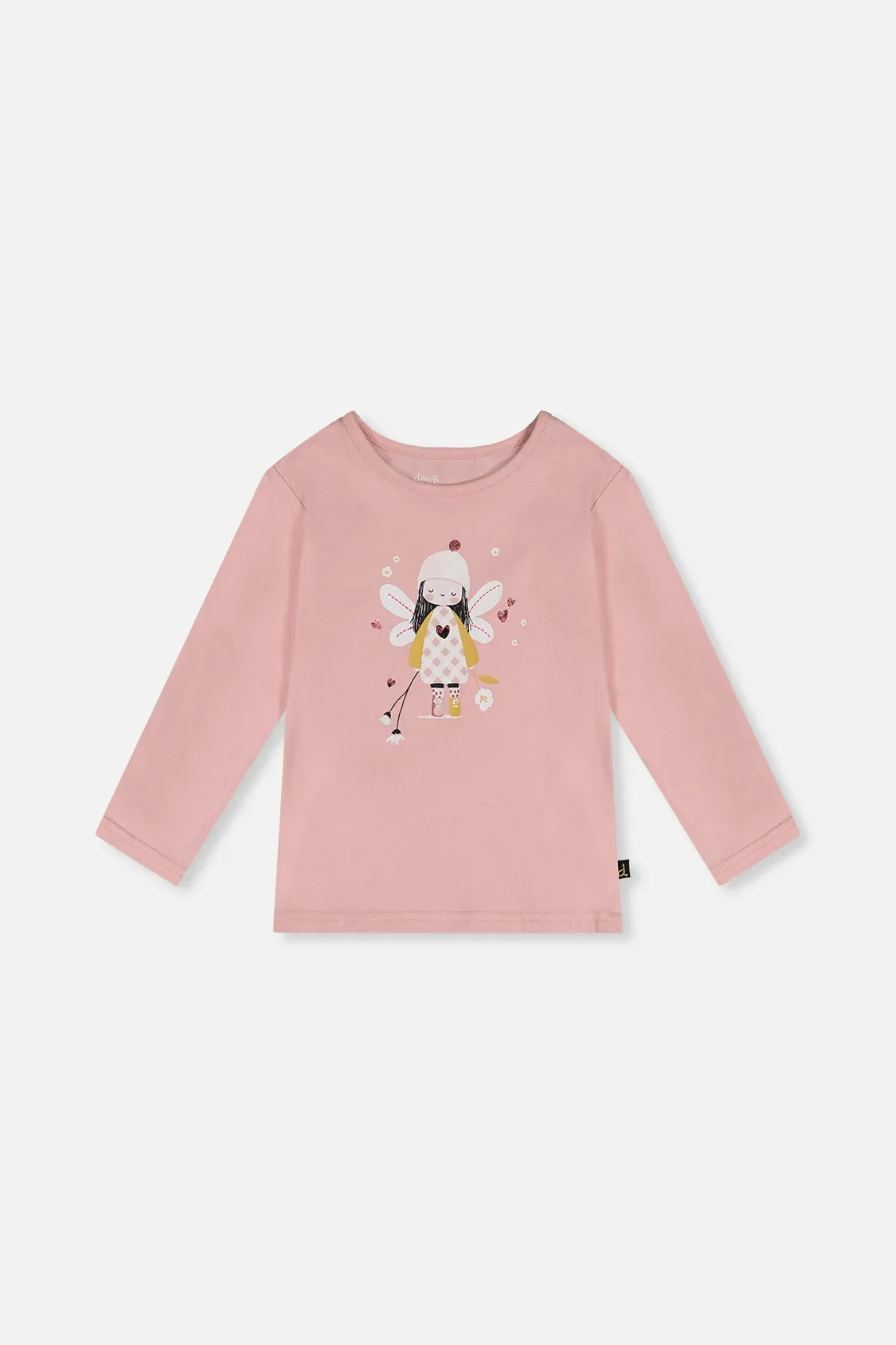 Organic Cotton T-Shirt Pale Dusty Pink by Deux par Deux