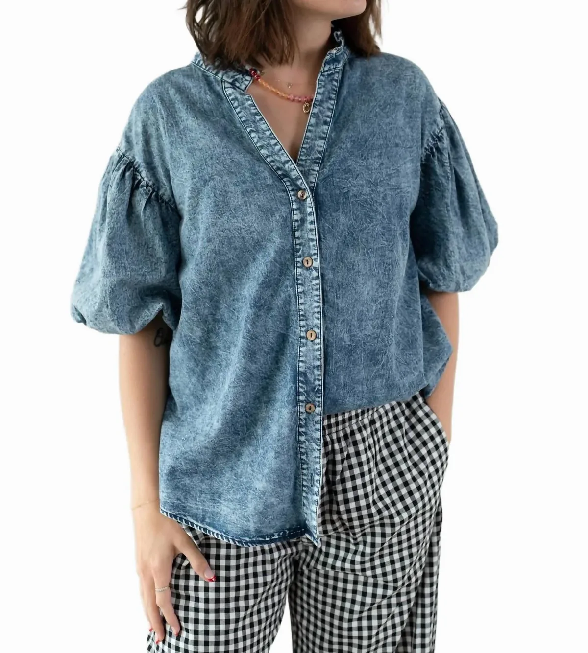 Sunday Morning Denim Blouse
