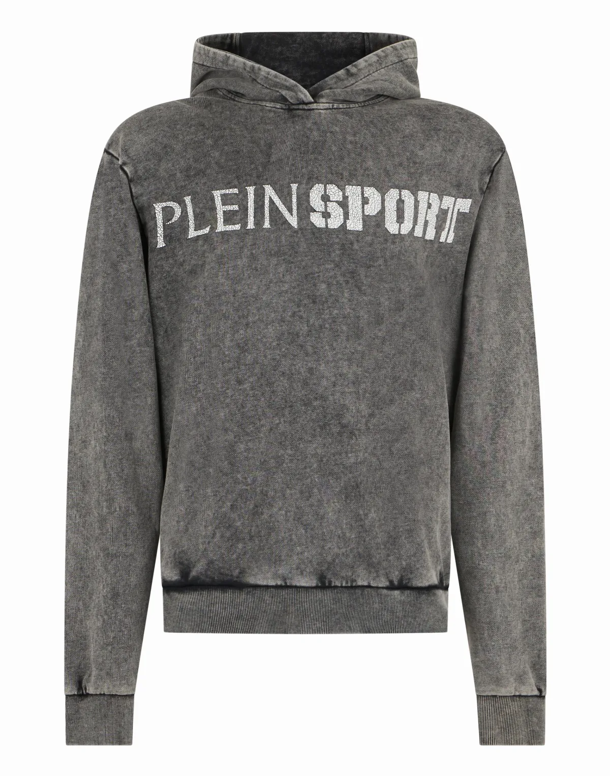 Washed Hoodie Crackle Scratch by PLEIN SPORT