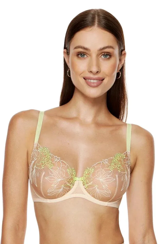 Sheer Mesh Demi Cup Bra by TRUEDAMES