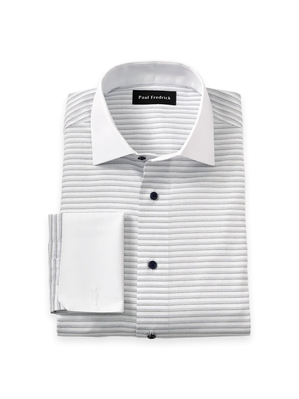 Non-Iron Cotton Stripe Dress Shirt by Paul Fredrick