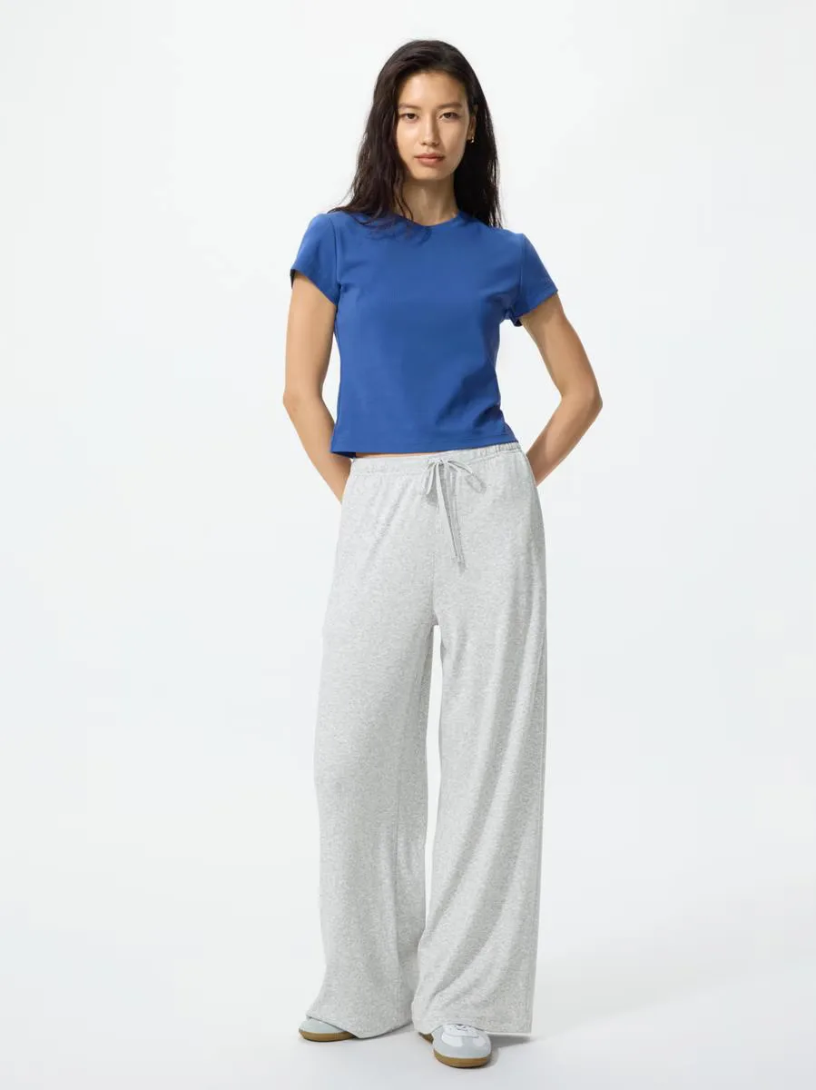 Ribbed Wide Easy Pants by UNIQLO