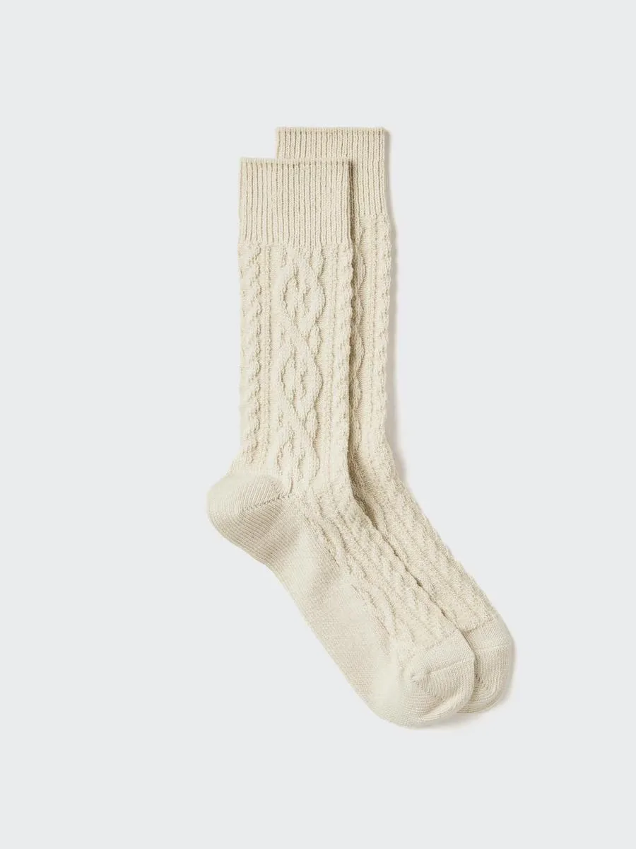 Heattech Socks Cable with Deodorizing