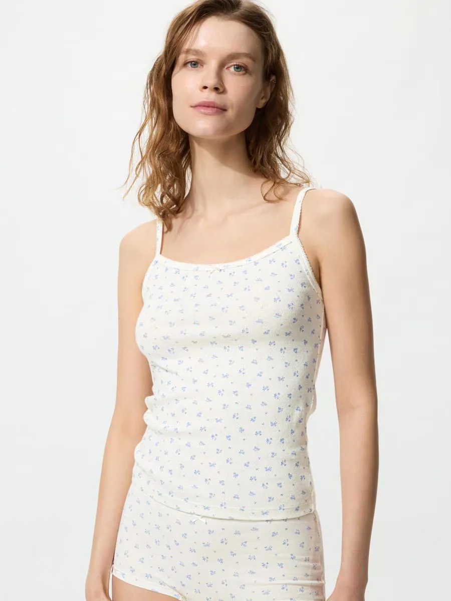 Pointelle Printed Camisole by UNIQLO