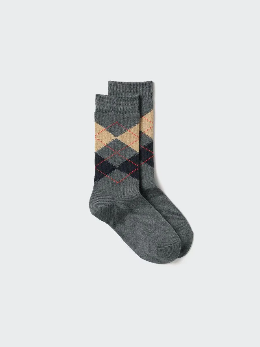Heattech Socks Argyle with Odor Control