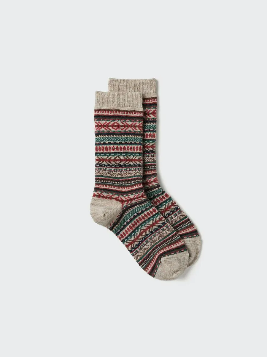 Heattech Socks Fair Isle with Odor Control by UNIQLO