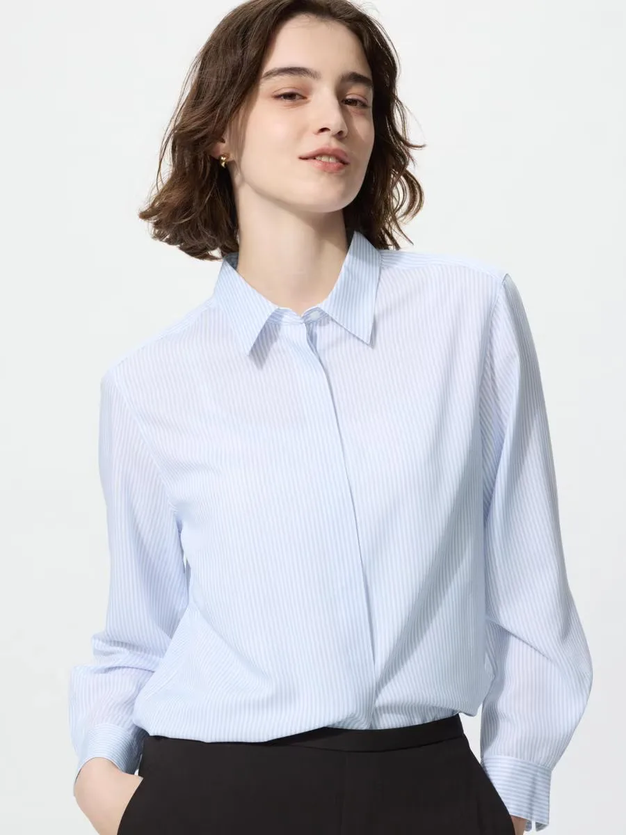 Rayon Blouse Striped by UNIQLO