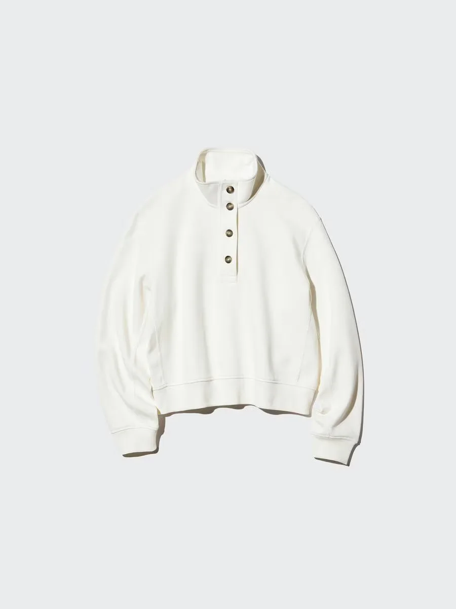 Button Up Sweat Pullover by UNIQLO