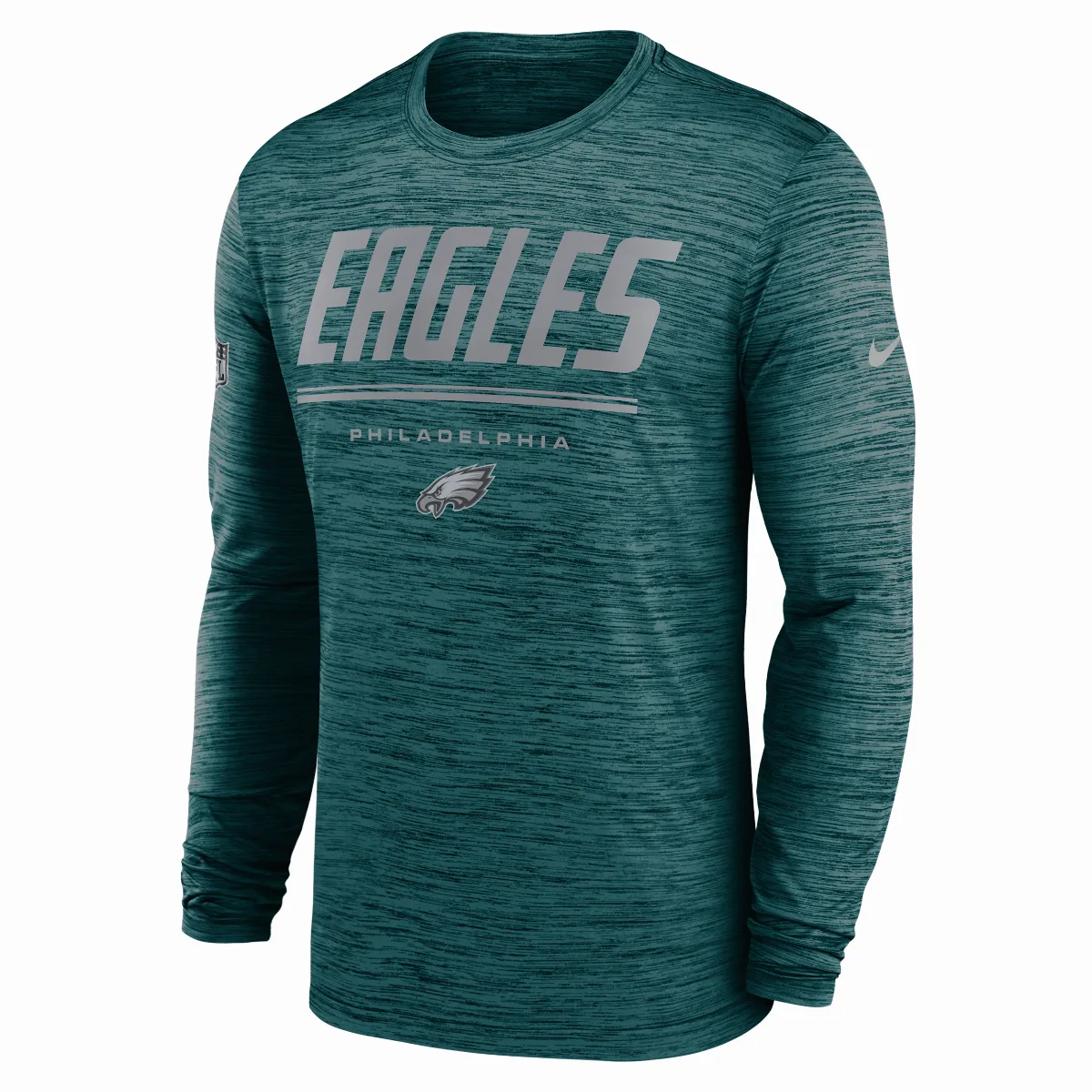 Philadelphia Eagles Sideline Team Issue Velocity Dri-FIT NFL Long-Sleeve T-Shirt by Nike