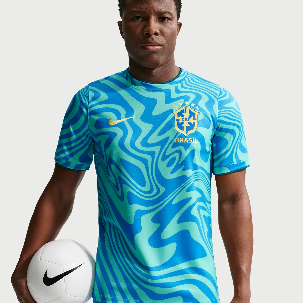 Brazil Academy Pro Dri-FIT Soccer Pre-Match Short-Sleeve Top by Nike