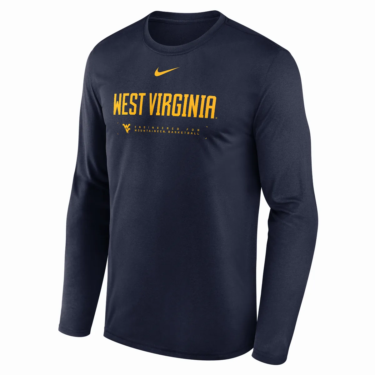 West Virginia Courtside Basketball Shootaround Legend Dri-FIT College Long-Sleeve T-Shirt by Nike