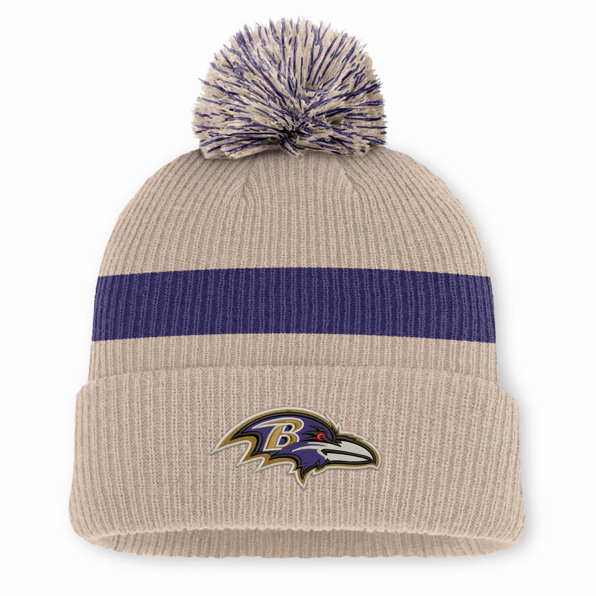 Baltimore Ravens Rewind Peak NFL Cuffed Pom Beanie by Nike