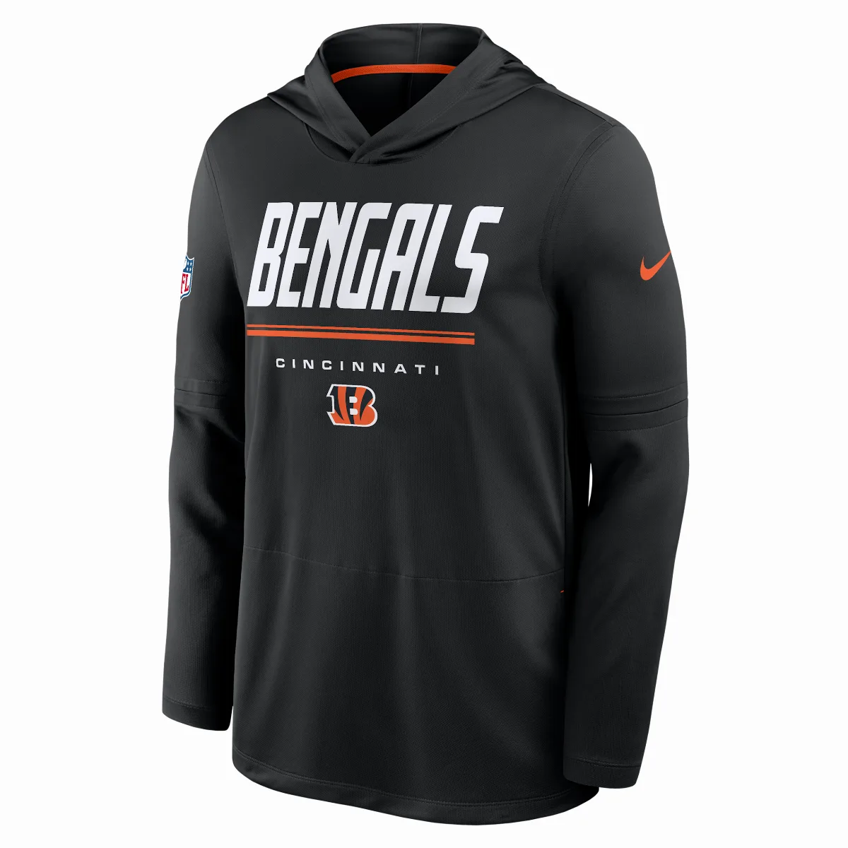 Cincinnati Bengals Sideline Dri-FIT NFL Long-Sleeve Hooded Top by Nike