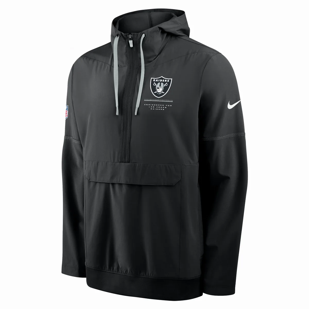 Las Vegas Raiders Sideline Anorak NFL 1/2-Zip Hooded Jacket by Nike