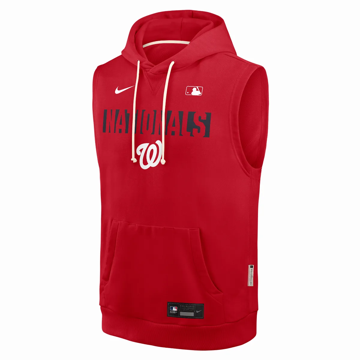 Washington Nationals Authentic Collection Standard Issue Dri-FIT MLB Sleeveless Pullover Hoodie