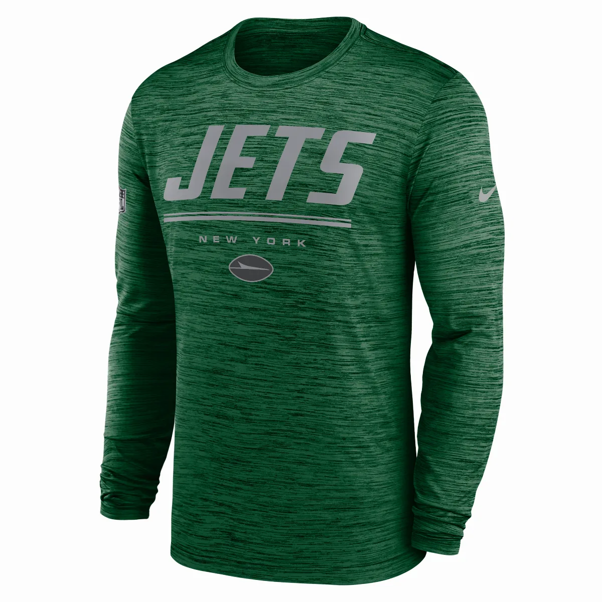 New York Jets Sideline Team Issue Velocity Dri-FIT NFL Long-Sleeve T-Shirt by Nike