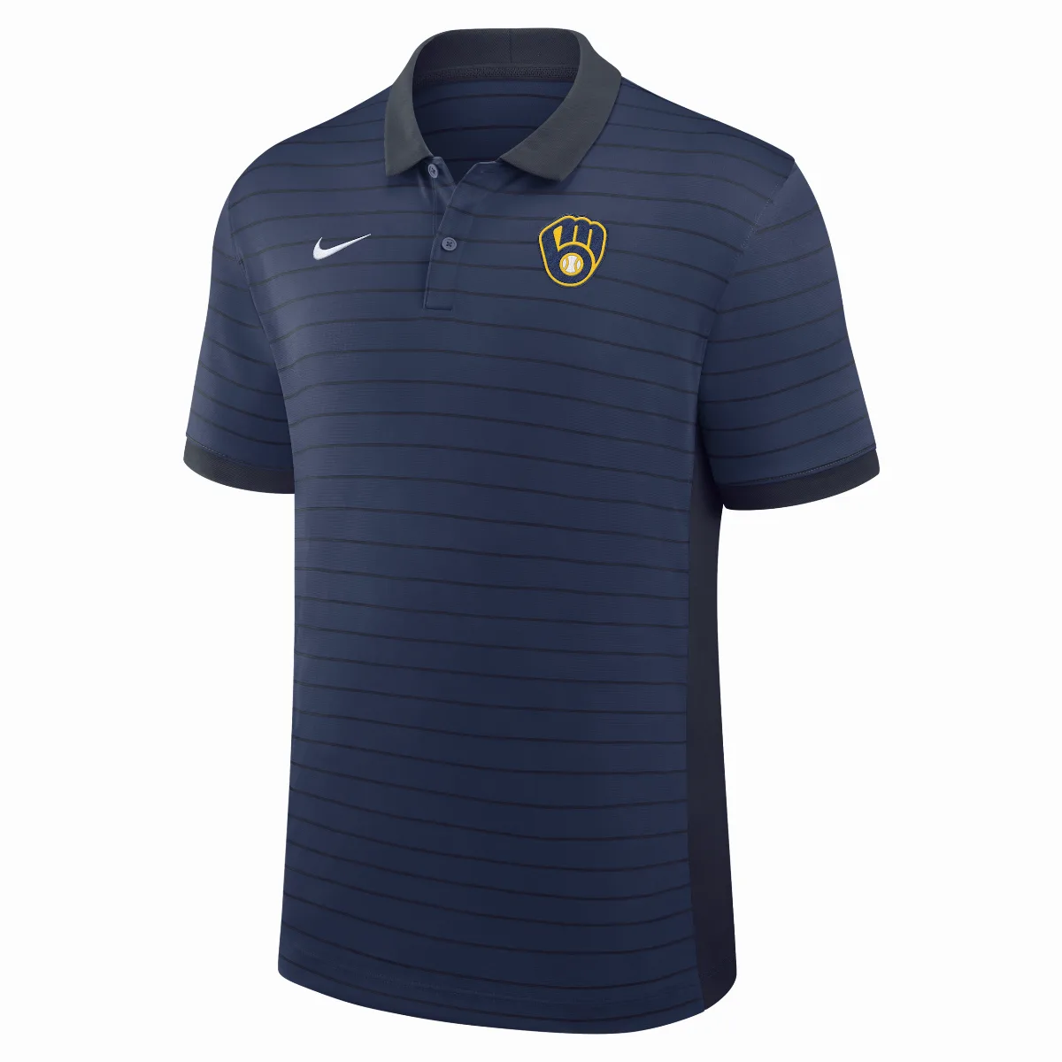 Milwaukee Brewers Authentic Collection Striped Victory Dri-FIT MLB Polo by Nike