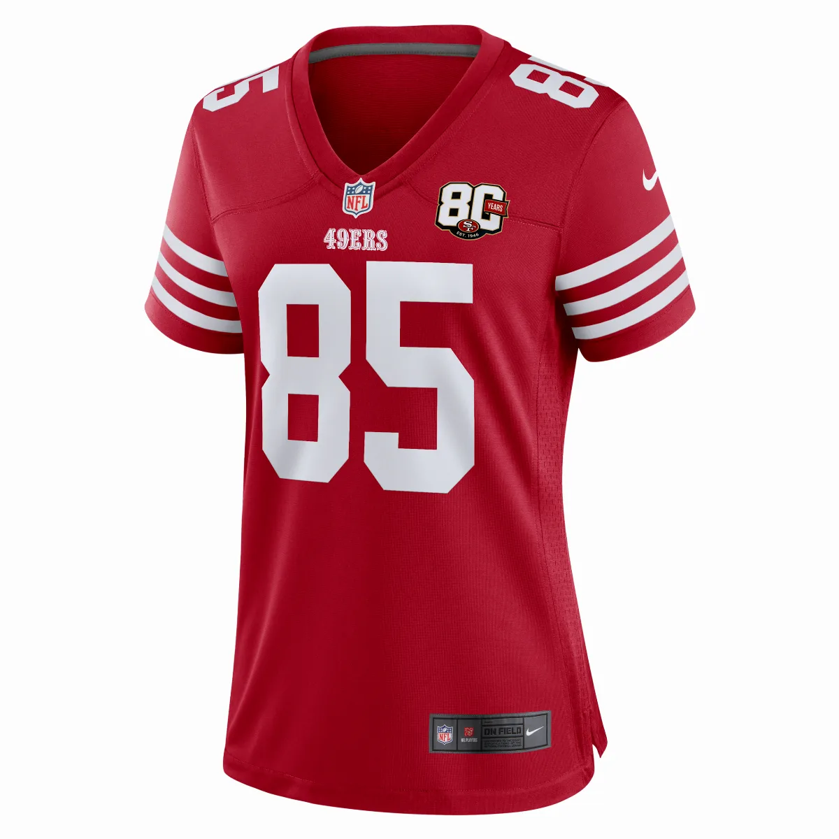 George Kittle San Francisco 49ers 80th Anniversary NFL Game Jersey by Nike