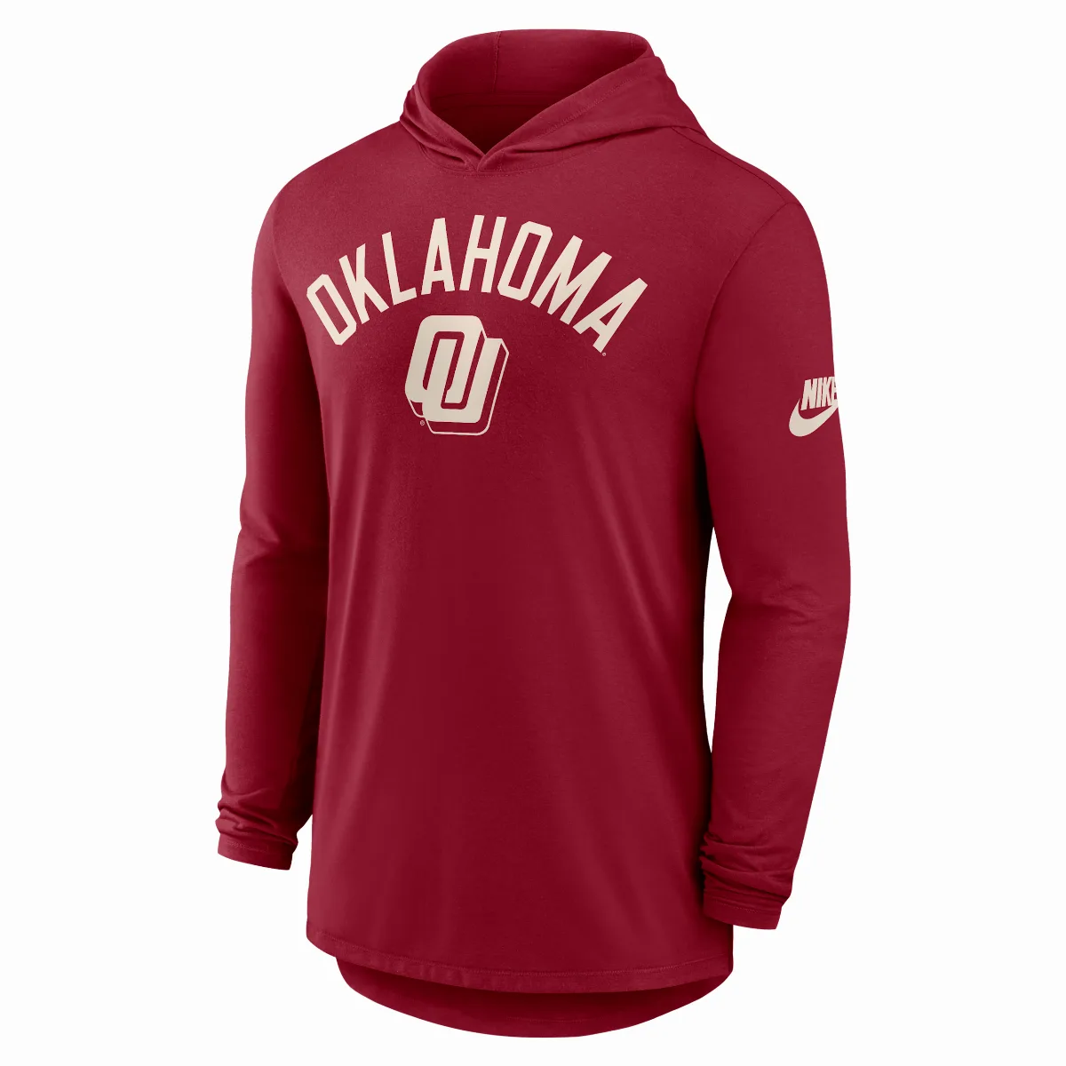 Oklahoma Legacy Arch Dri-FIT College Long-Sleeve Hooded T-Shirt by Nike
