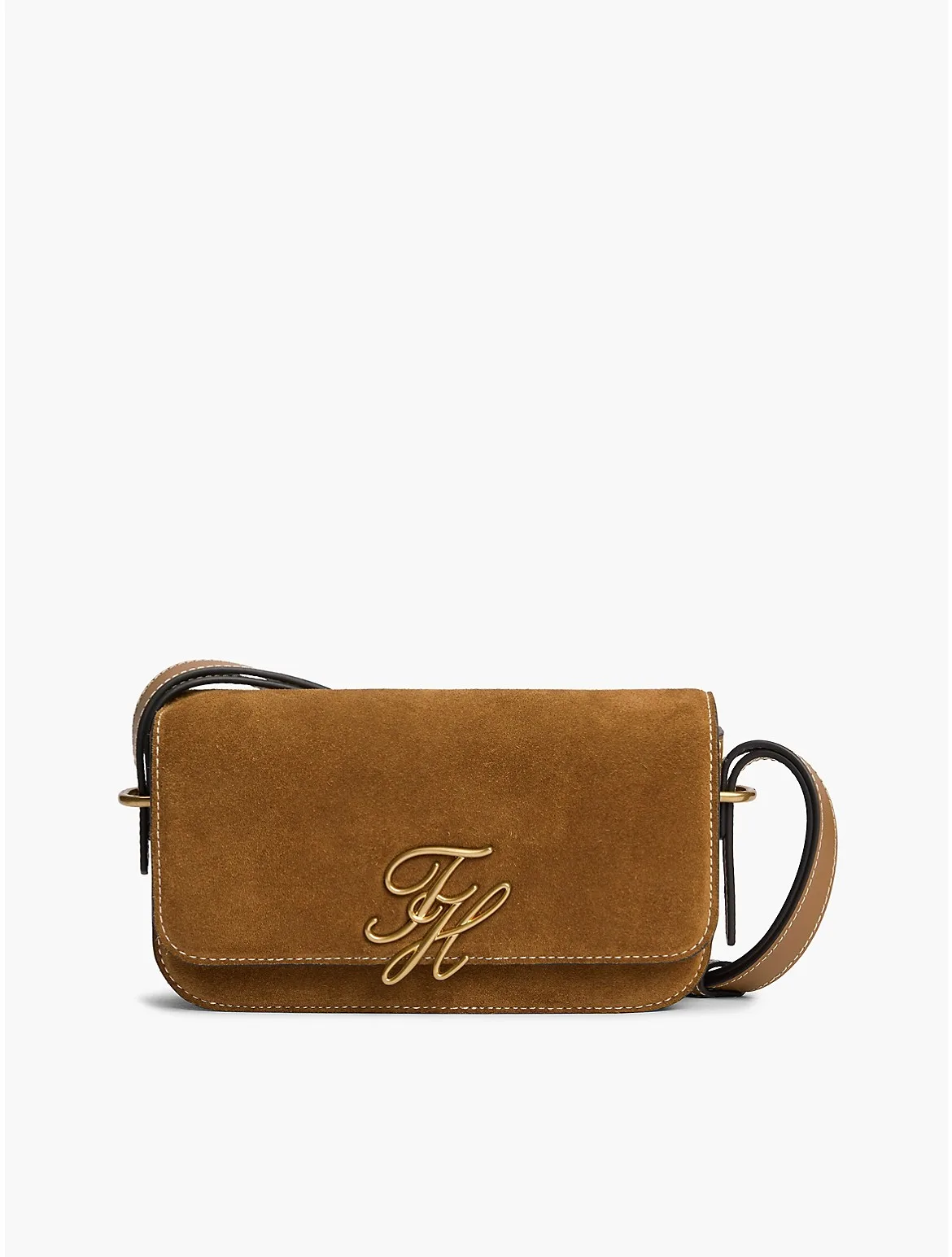 Script Monogram Suede Crossbody Bag by Tommy Hilfiger