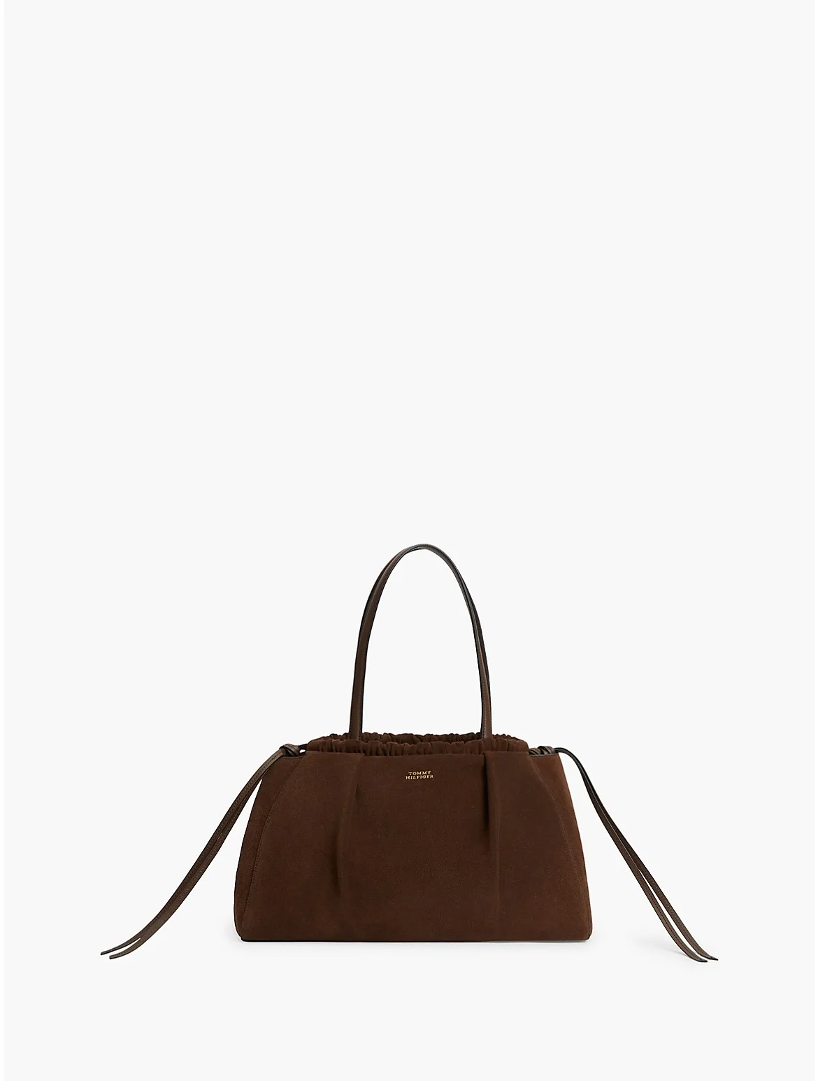 Gathered Suede Shoulder Bag by Tommy Hilfiger