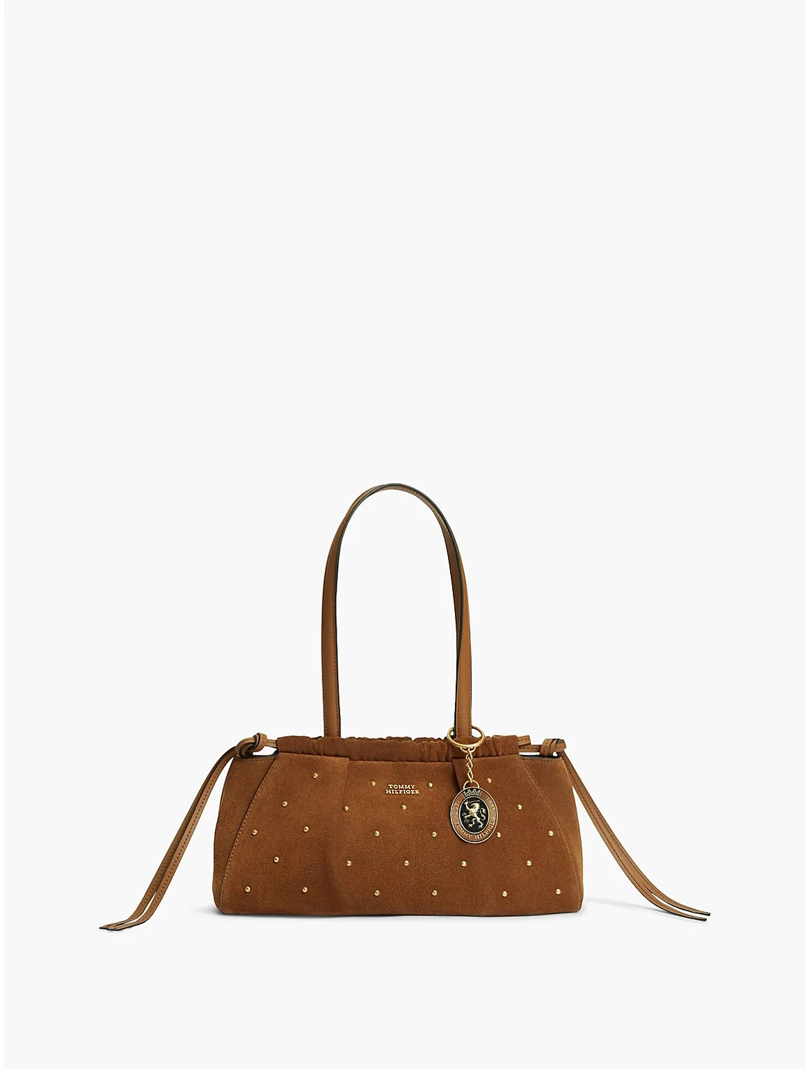 Studded Suede Shoulder Bag by Tommy Hilfiger