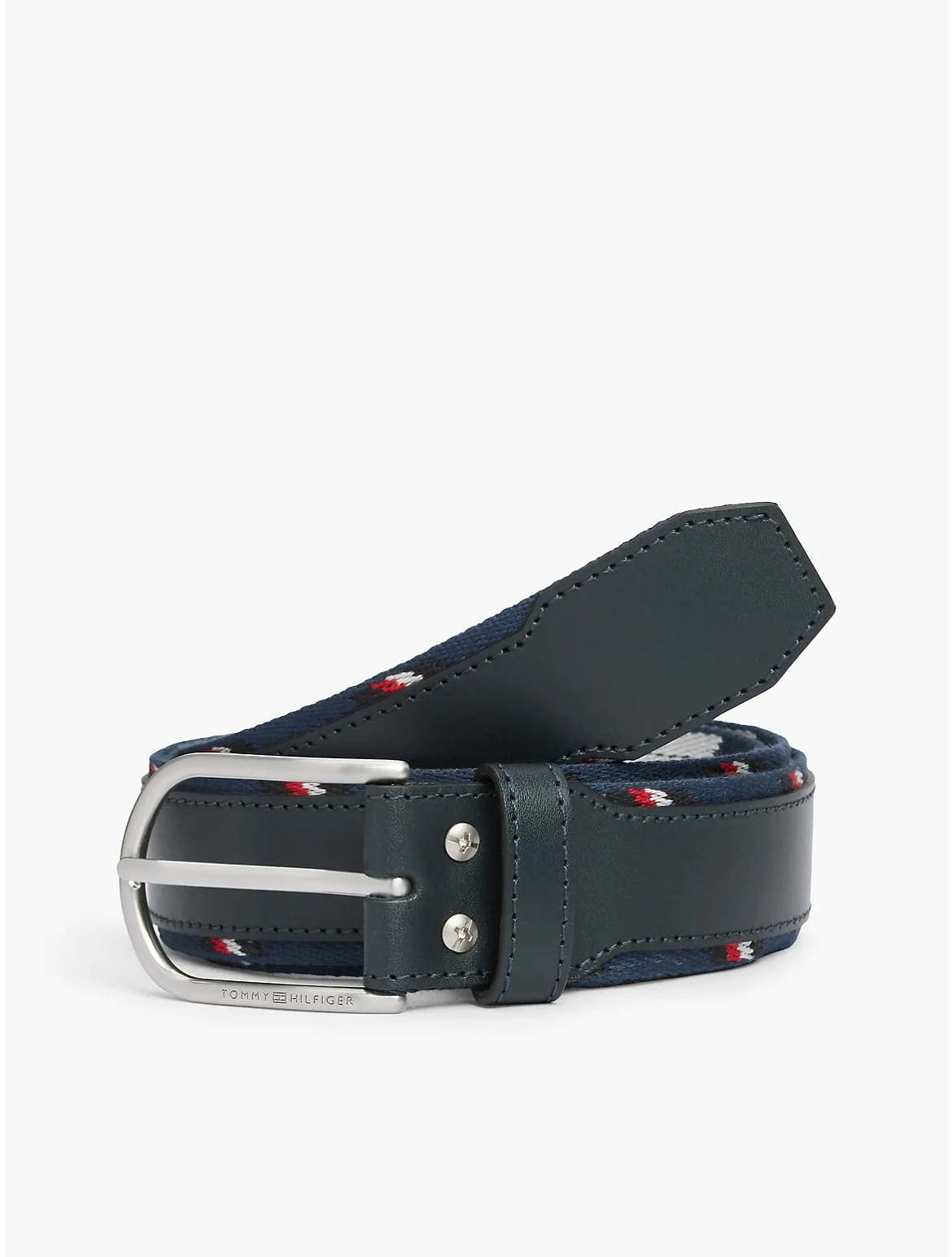 Archive Round Buckle Leather Belt by Tommy Hilfiger