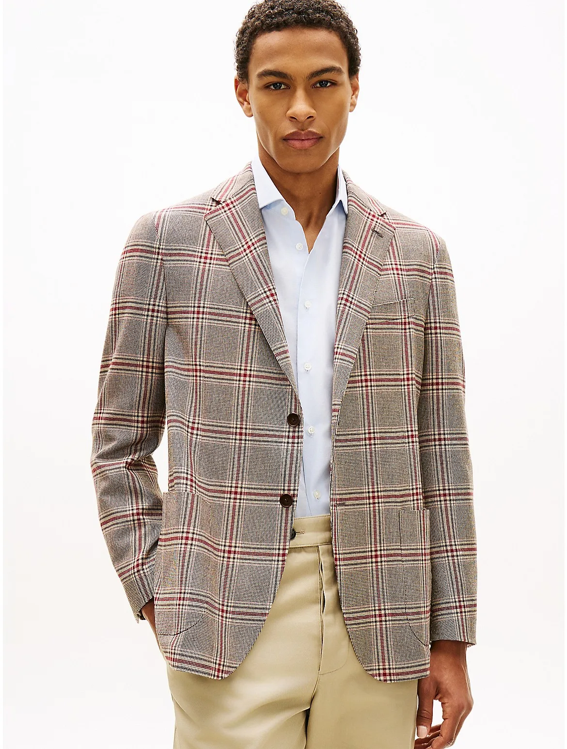Glen Plaid Wool-Blend Blazer by Tommy Hilfiger